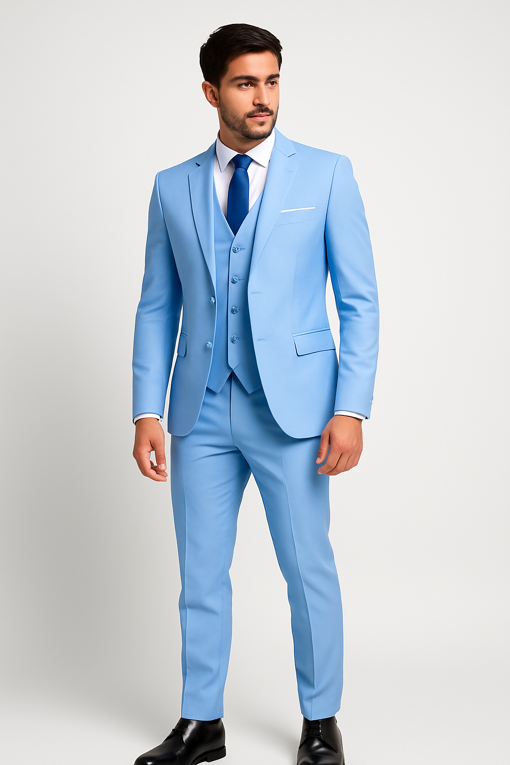 Elegancki 3-częściowy garnitur slim fit dla mężczyzn