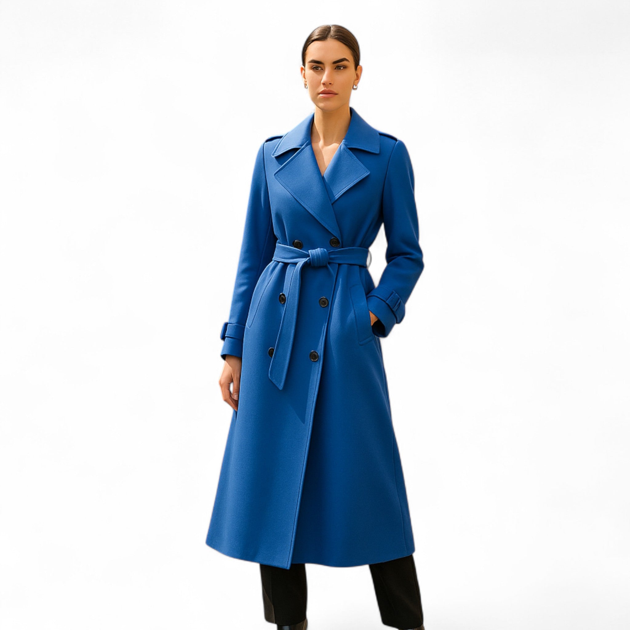 Vintage trenchcoat til kvinder med ikonisk moderne snit