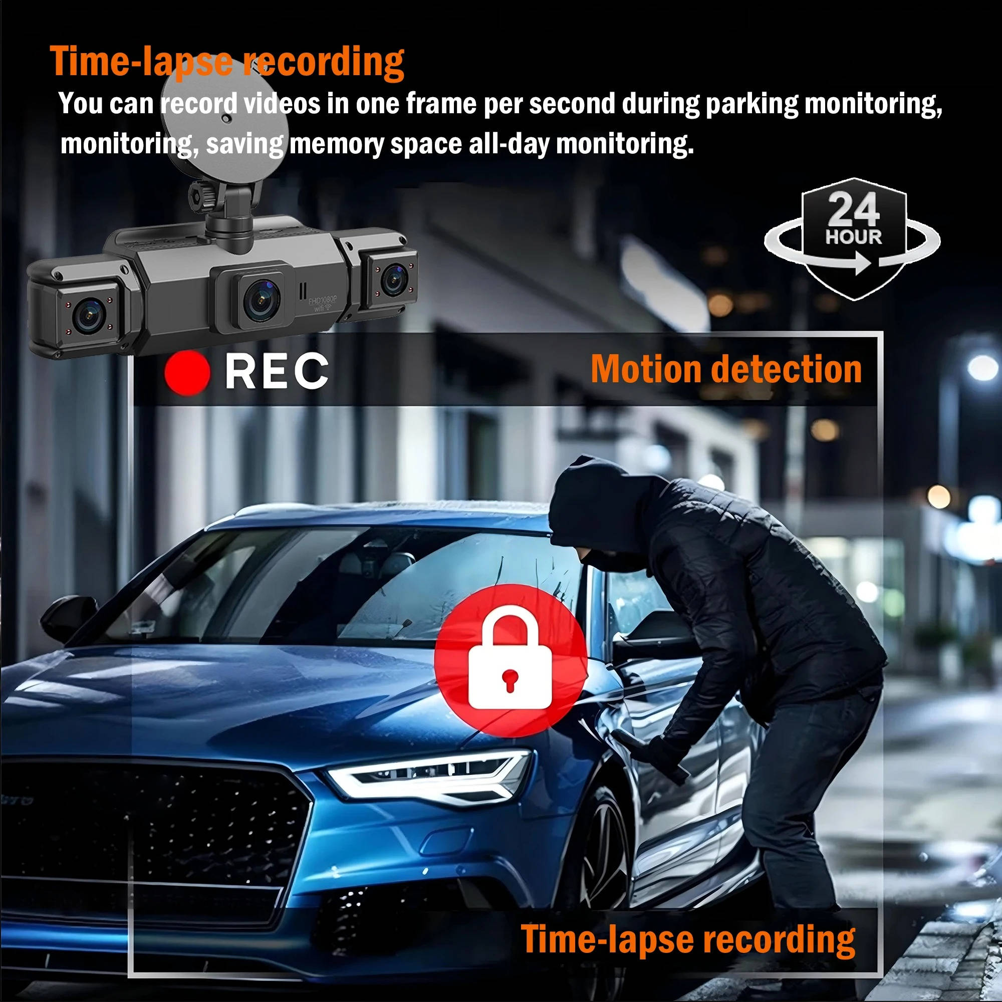 Comprehensive Wireless Car Dash Cam System with Night Vision & 4 Cameras for Ultimate Vehicle Security 7
