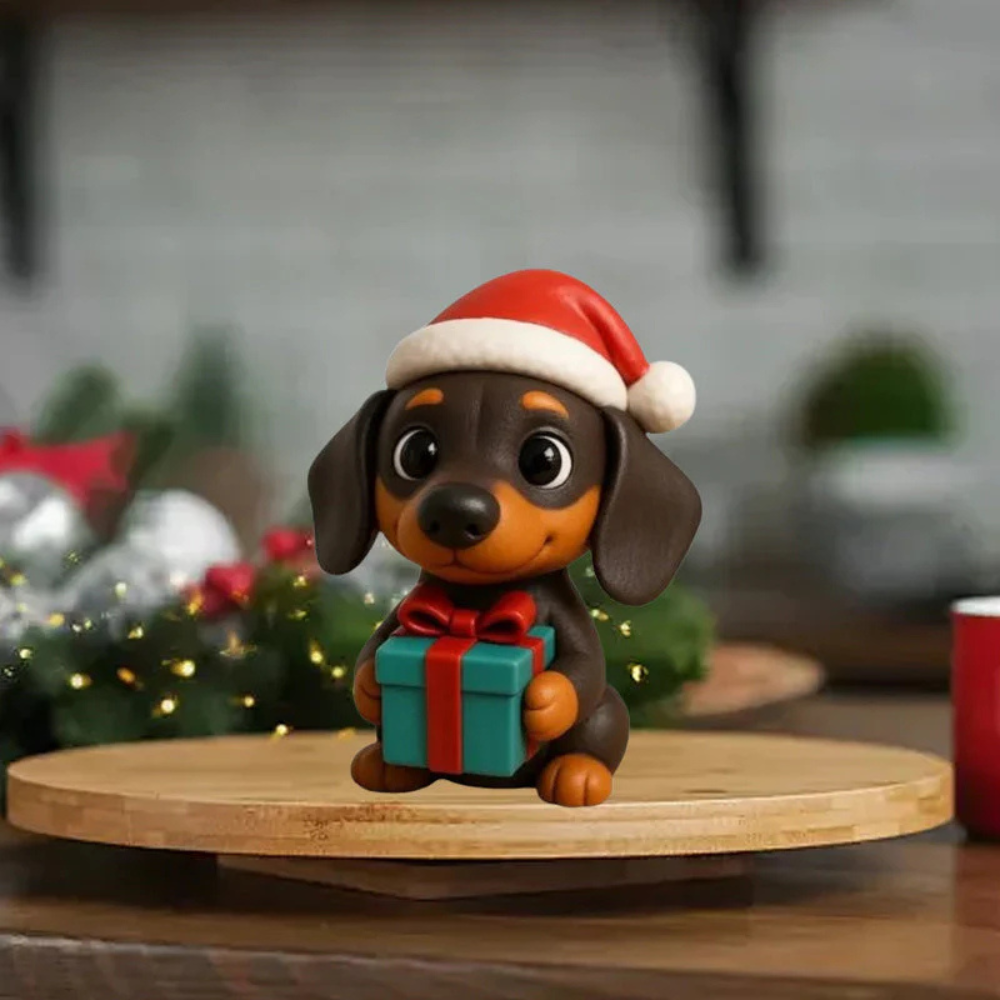 Calendario dell’Avvento 2026 del bassotto con 24 statuine di bassotti dipinte a mano | Oggetto da collezione per il conto alla rovescia fino a Natale, per gli amanti dei cani