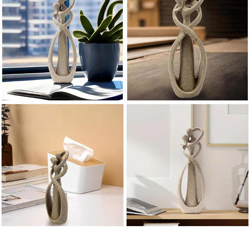 Eternal Embrace – Abstract figure of timeless love | Modern home décor & unique gift