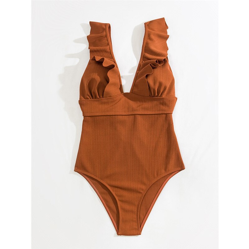 Boho-badedragt til kvinder med mønster og elegant udskæring