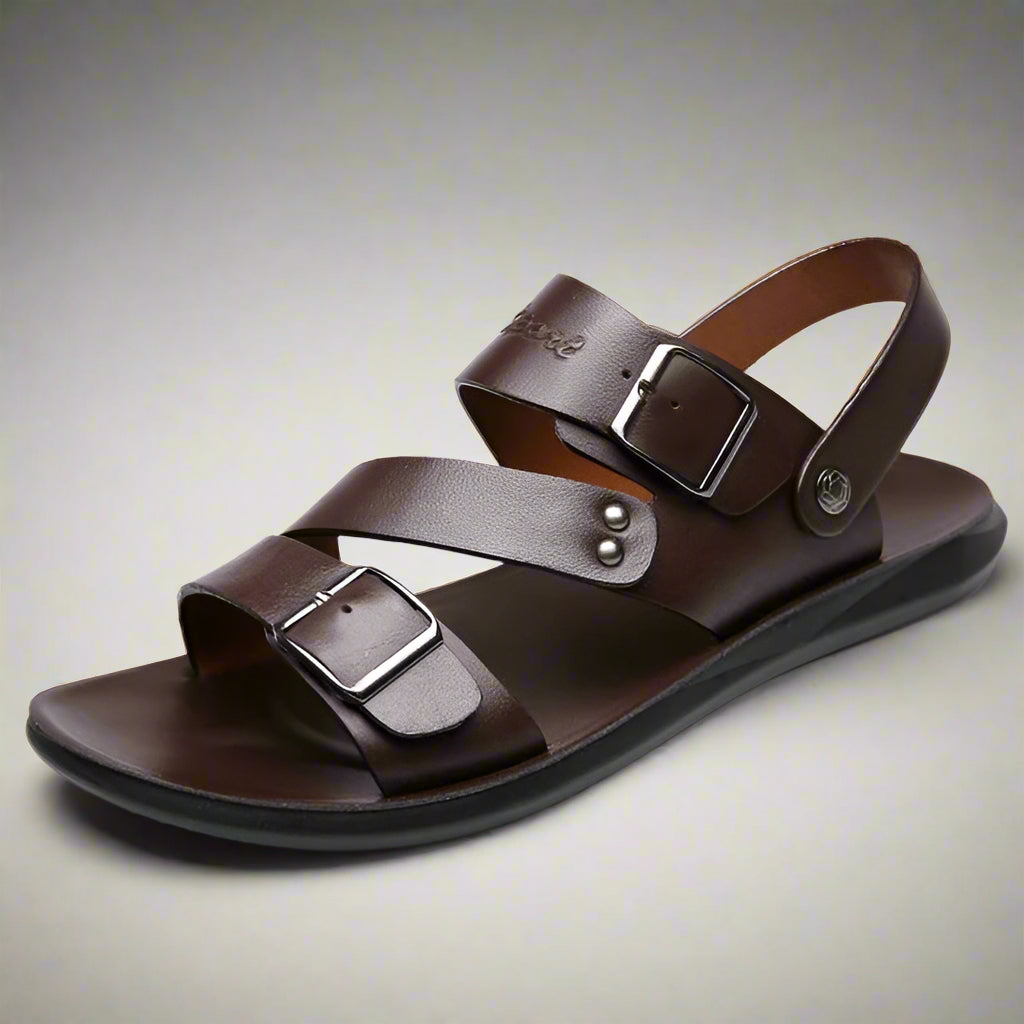 Javier | Sandalias de Hombre con Doble Hebilla y Suela Confortable 0