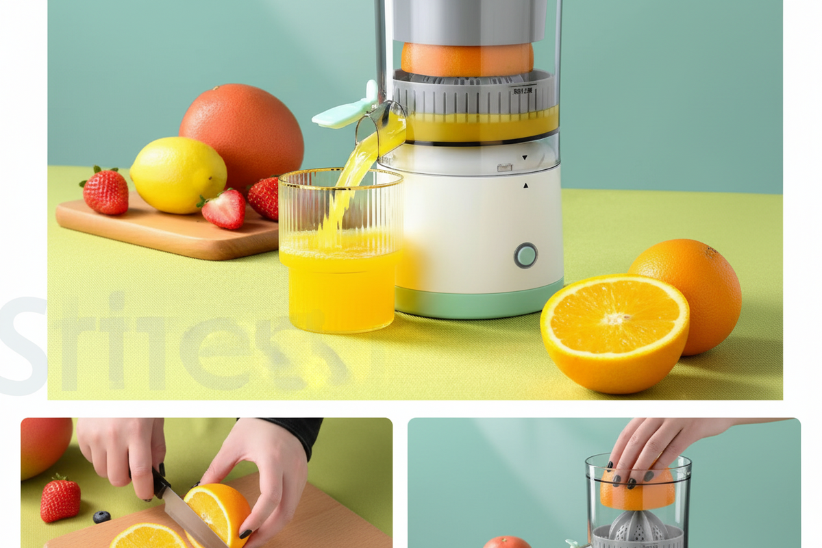 Spremiagrumi elettrico per succhi freschi a casa – Facile spremiagrumi per arance, limoni e uso quotidiano