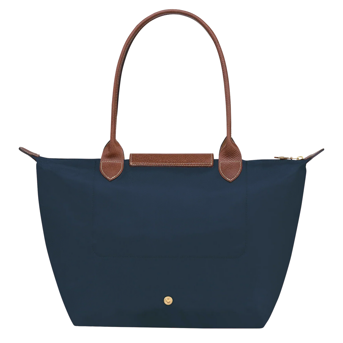 Saco de nylon azul-marinho de tamanho médio para senhora