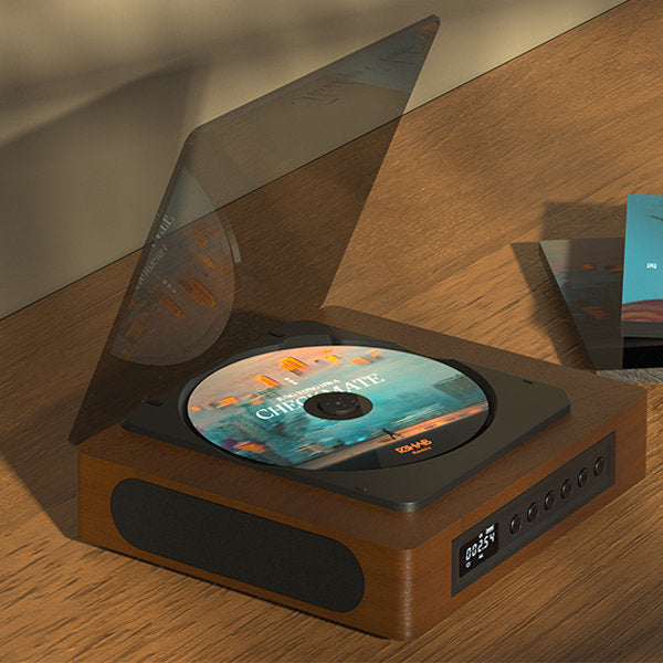 CD-afspiller til hjemmet, trådløs Bluetooth, retro design