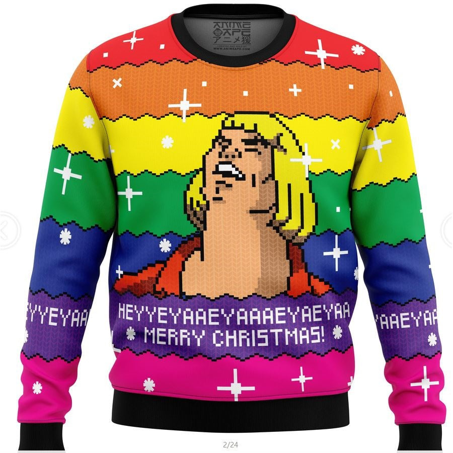 Funny, ugly Christmas sweater - long-sleeved men's sweater with a funny design