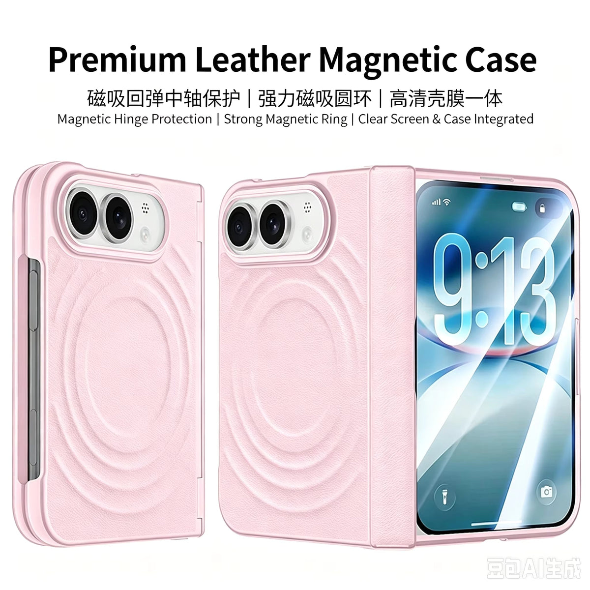 Protective Water Ripple Case for Foldable Screen Phones with Wireless Charging 11