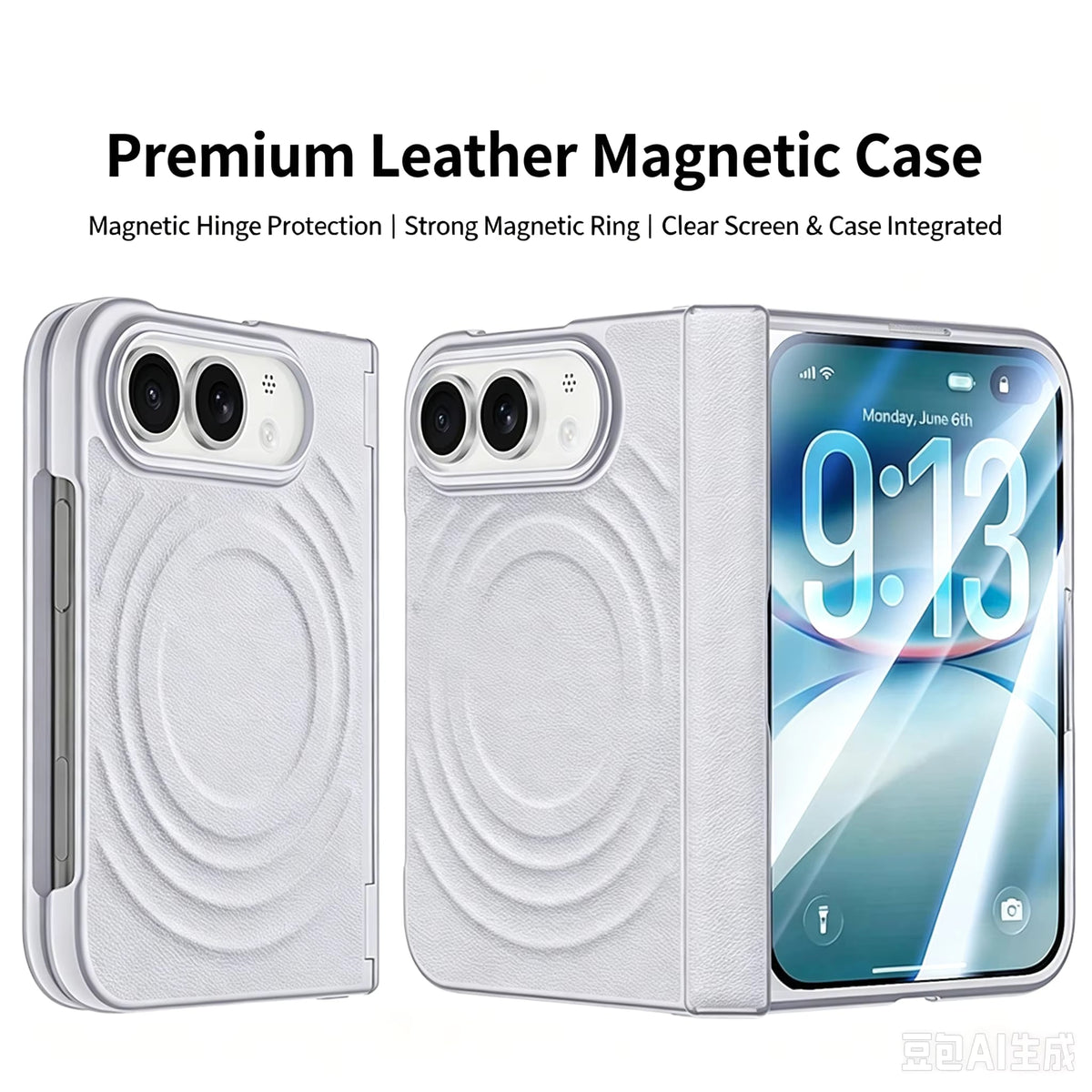 Protective Water Ripple Case for Foldable Screen Phones with Wireless Charging 12