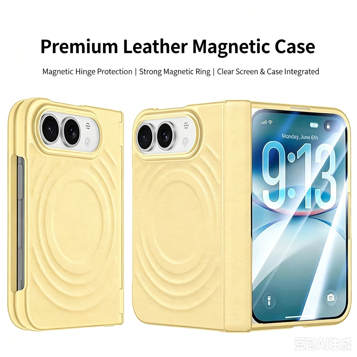 Protective Water Ripple Case for Foldable Screen Phones with Wireless Charging 14