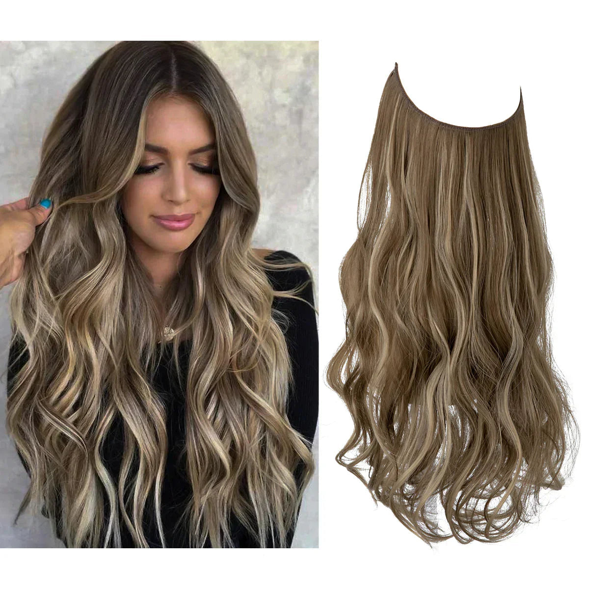 Premium Extensions af ægte hår | 100% REMY-kvalitet | Sømløs volumen & længde | Naturlig glans | Varmebestandig & holdbar