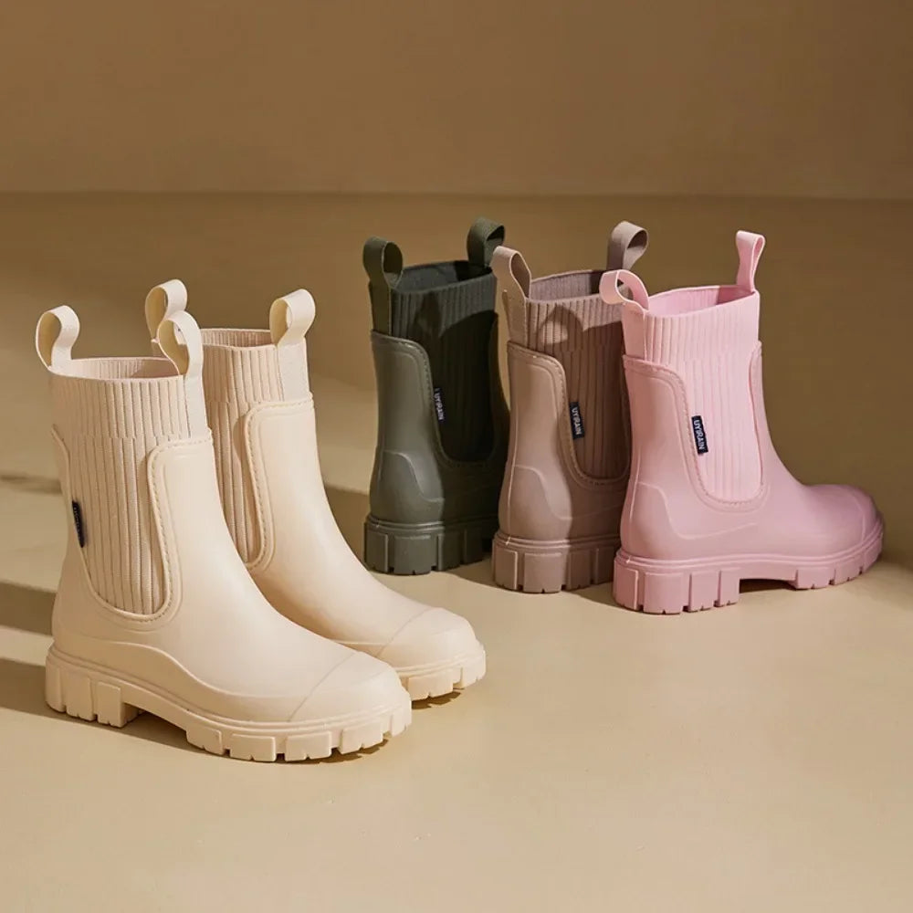 Chaussures de pluie imperméables basses pour femmes