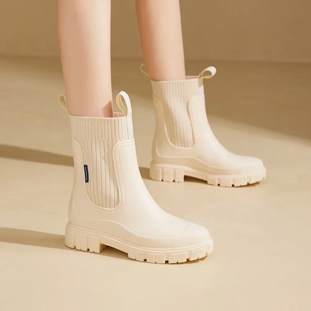 Chaussures de pluie imperméables basses pour femmes