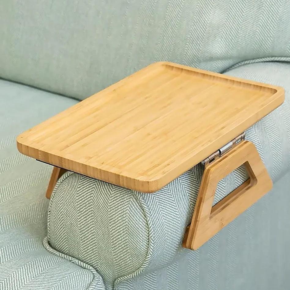 Mesa de apoio para braço de sofá em bambu