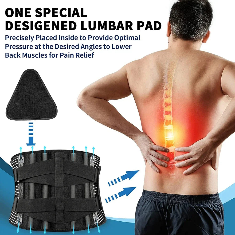 Cintura regolabile di supporto per la schiena per il comfort quotidiano – Supporto lombare ergonomico per il lavoro, il fitness e la vita di tutti i giorni