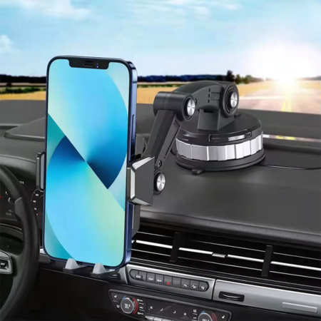 Supporto per cellulare da auto con potente ventosa, rotazione a 360° e utilizzo con una sola mano - supporto universale regolabile