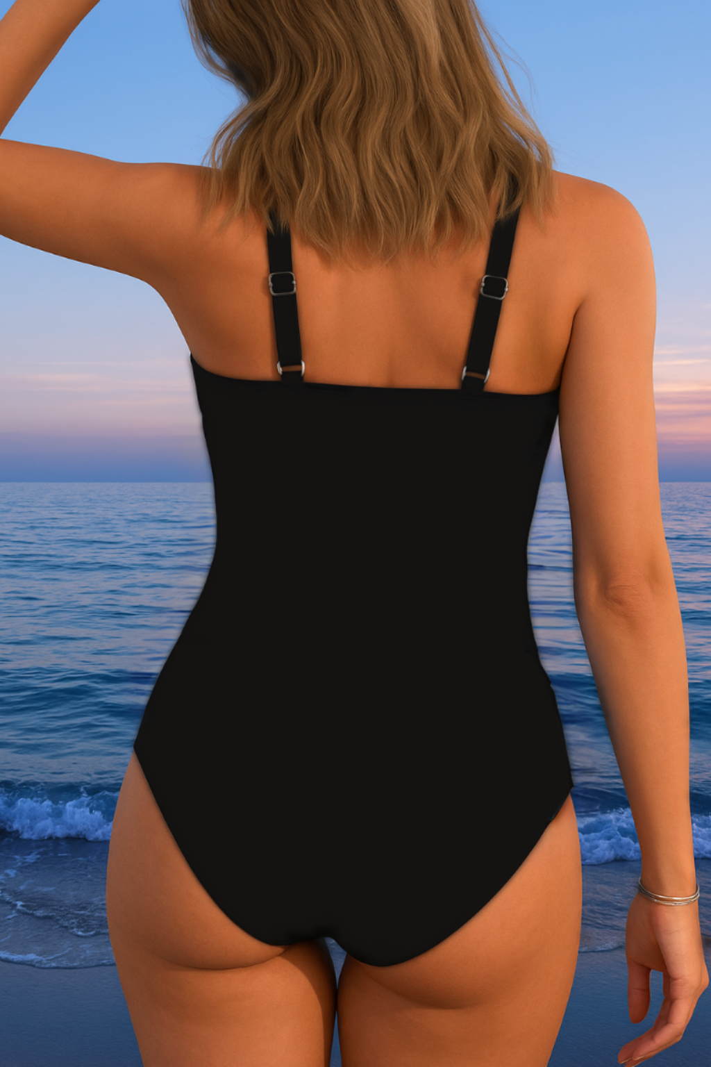 Elegantní jednodílné plavky s barevným potiskem