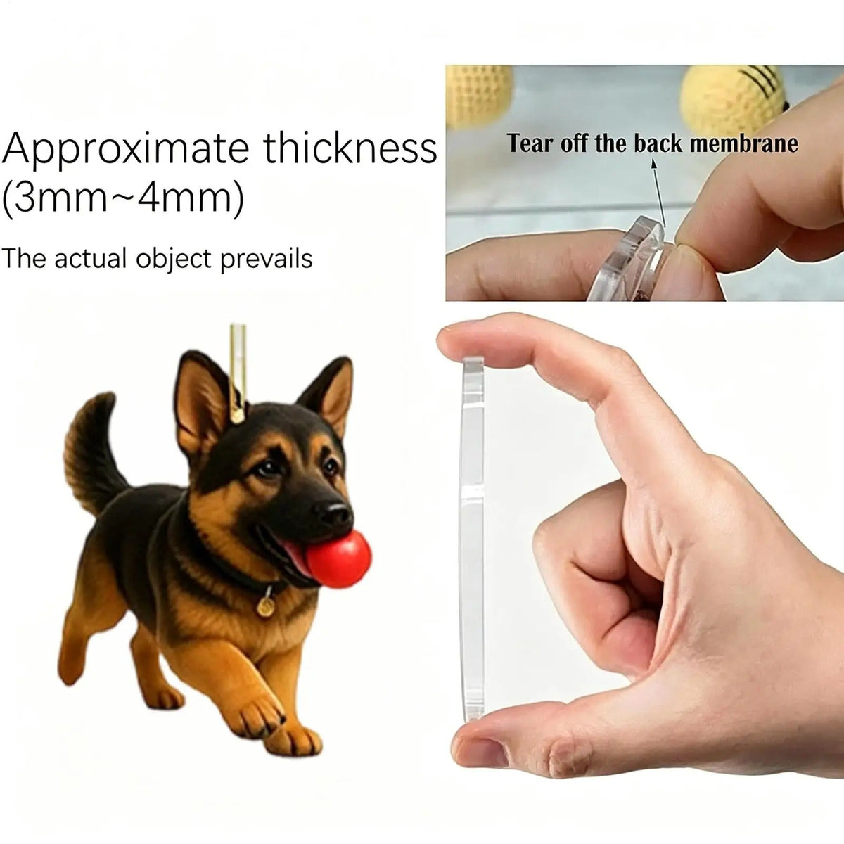 German Shepherd Christmas calendar 2026 – 24 flat 2D figures of German Shepherds – Surprise gift for the countdown to Christmas