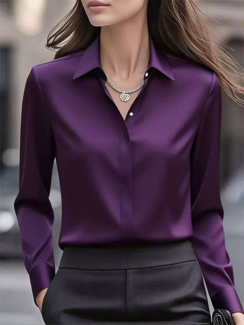 Blusa de Mujer en Seda Refinada en Lila