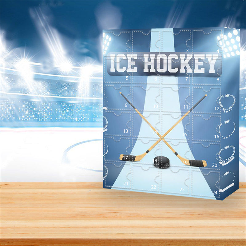 Ice hockey advent calendar 2026 | 24-day countdown with ice hockey decorations and souvenirs | Handmade Christmas gift for sports fans