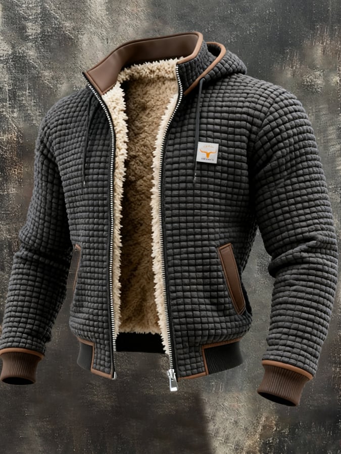 Chaqueta Acolchada para Hombre en Otoño en Gris