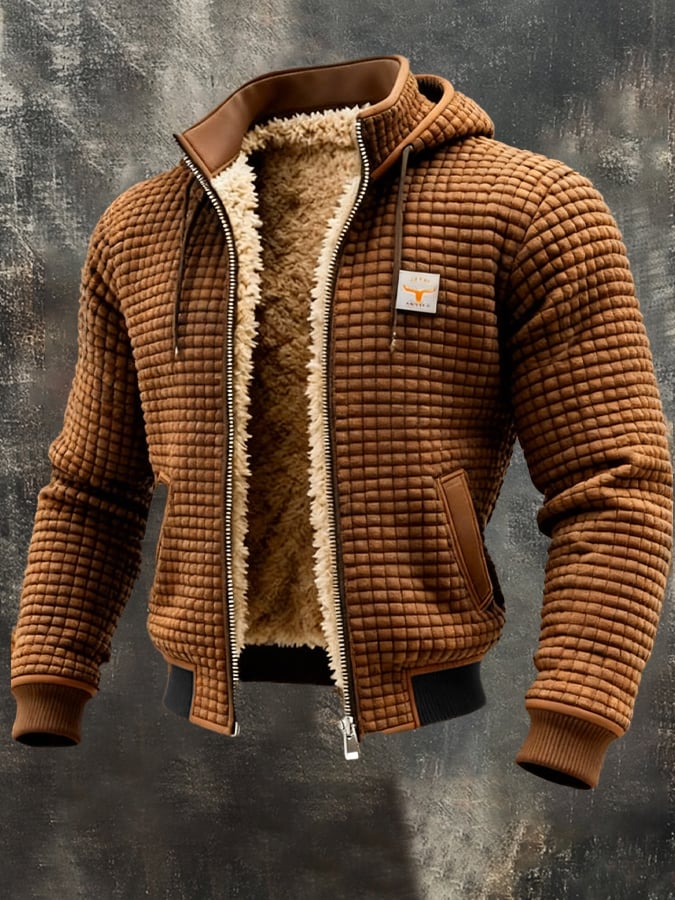 Chaqueta Acolchada para Hombre en Otoño en Marrón