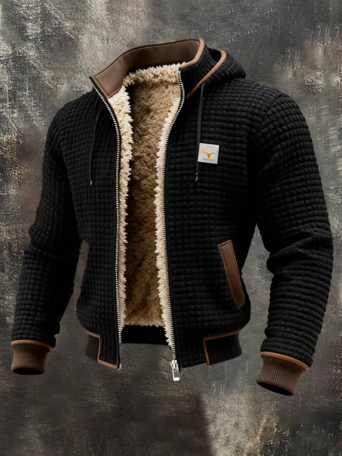 Chaqueta Acolchada para Hombre en Otoño en Negro