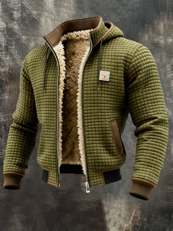Chaqueta Acolchada para Hombre en Otoño en Verde oliva