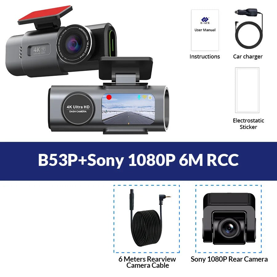 4K κάμερα αυτοκινήτου με GPS και νυχτερινή όραση