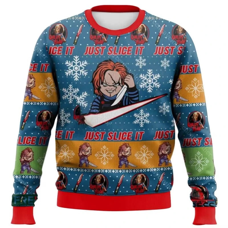Good Guys-julesweatshirt med motiv – Farverig, stribet langærmet trøje
