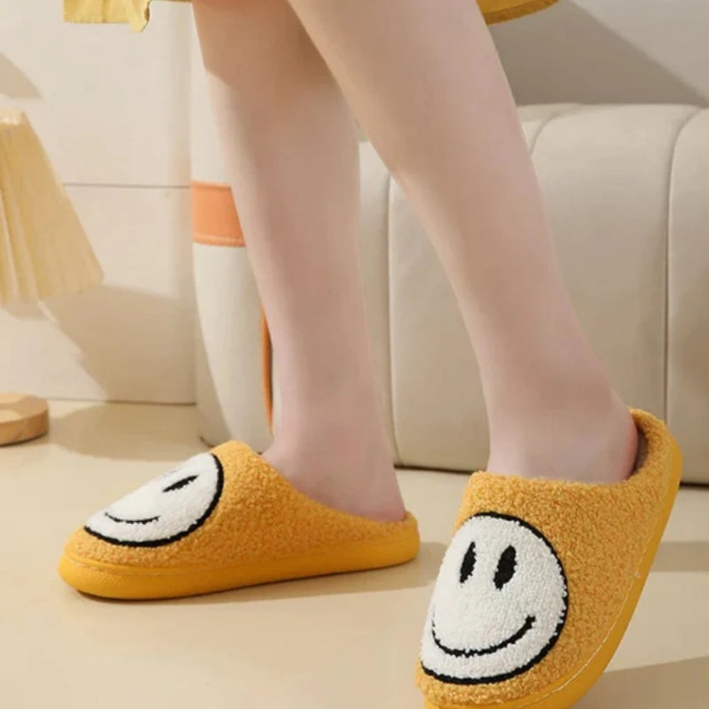 Smiley-Hausschuhe - Gepolsterte Hausschuhe für zu Hause