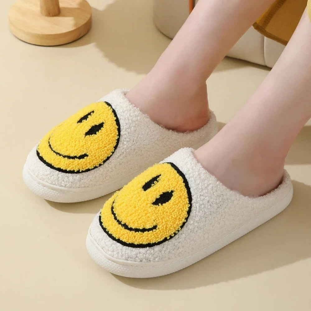Smiley-Hausschuhe - Gepolsterte Hausschuhe für zu Hause