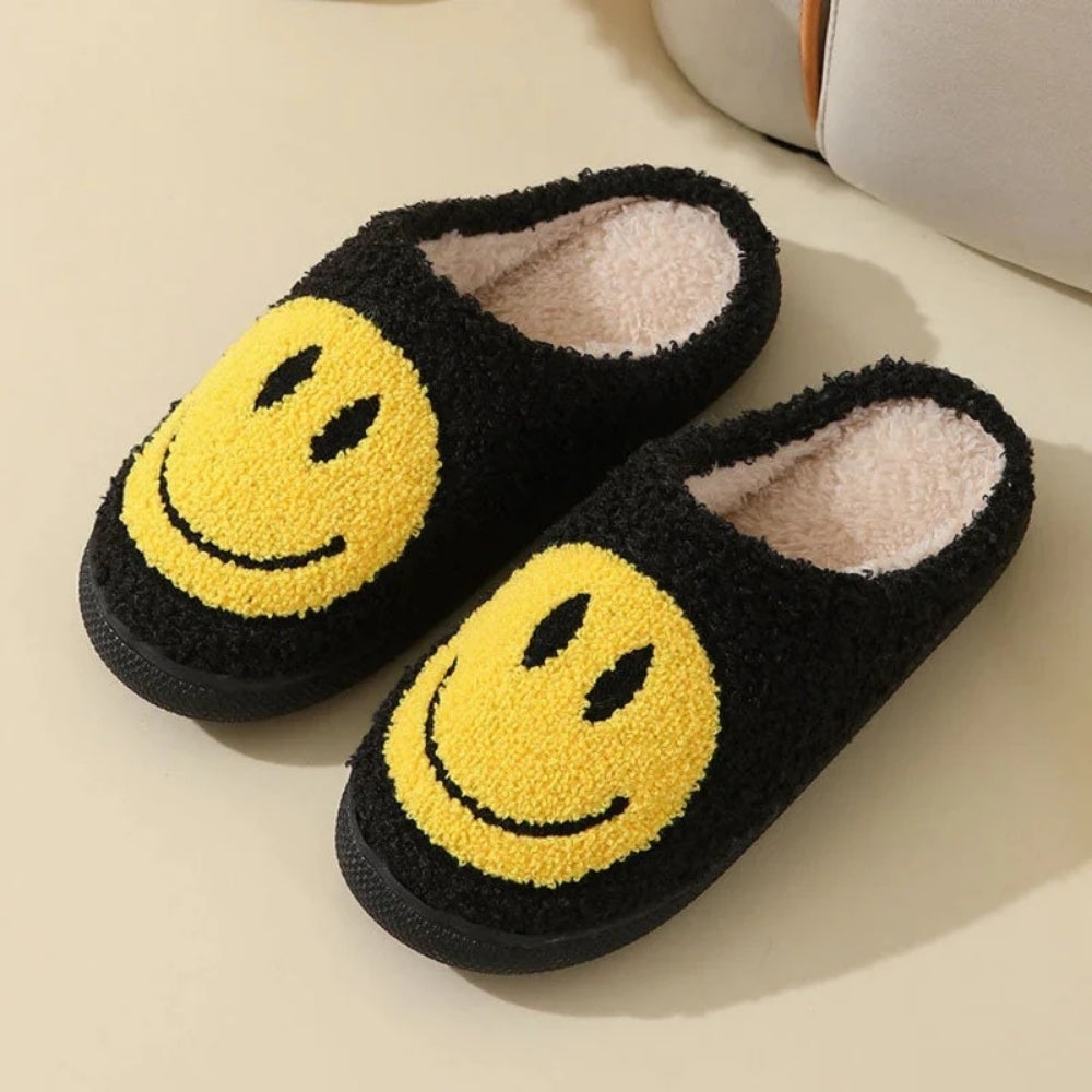 Smiley-Hausschuhe - Gepolsterte Hausschuhe für zu Hause