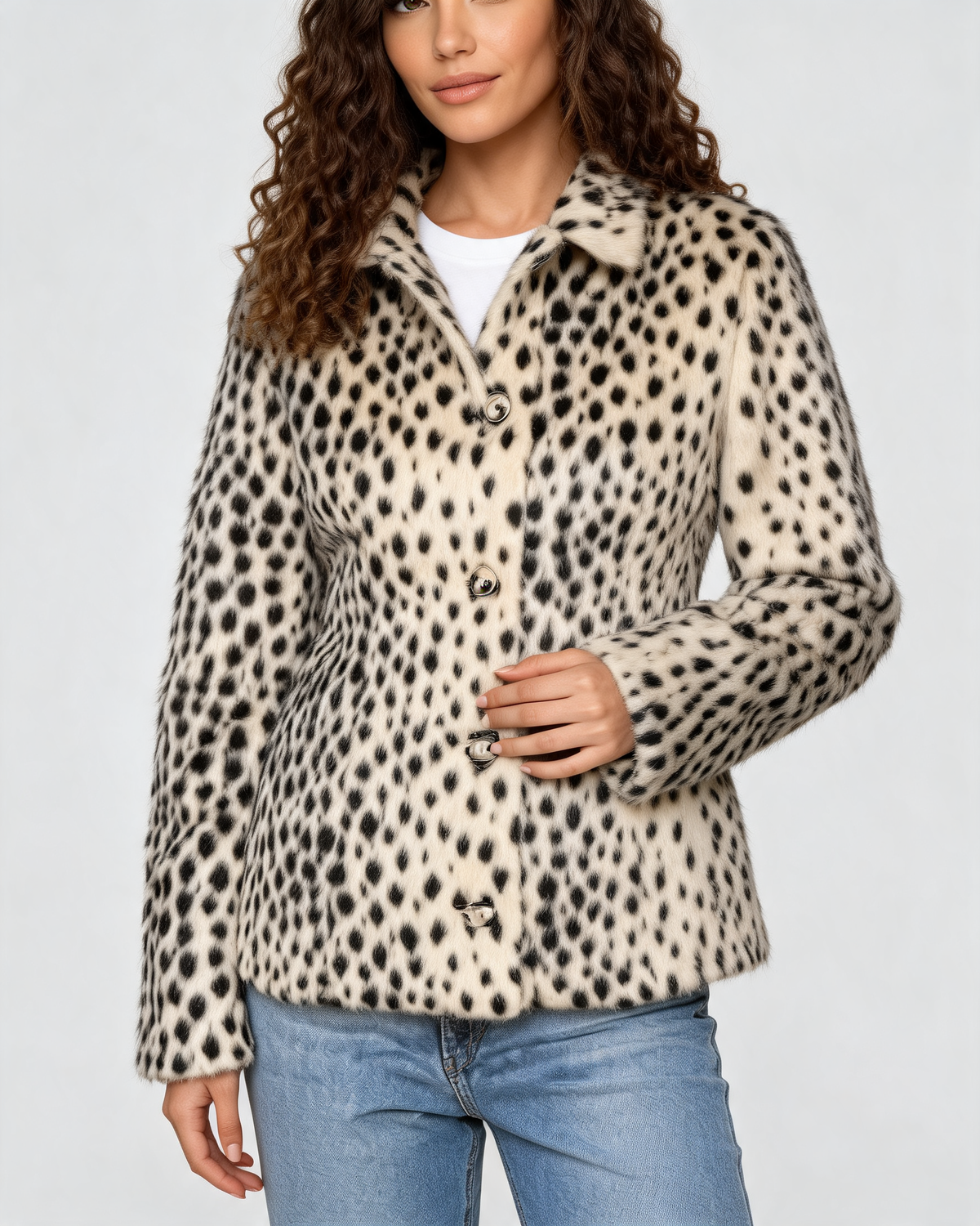Alessia Leopard – Giacca in pelliccia sintetica