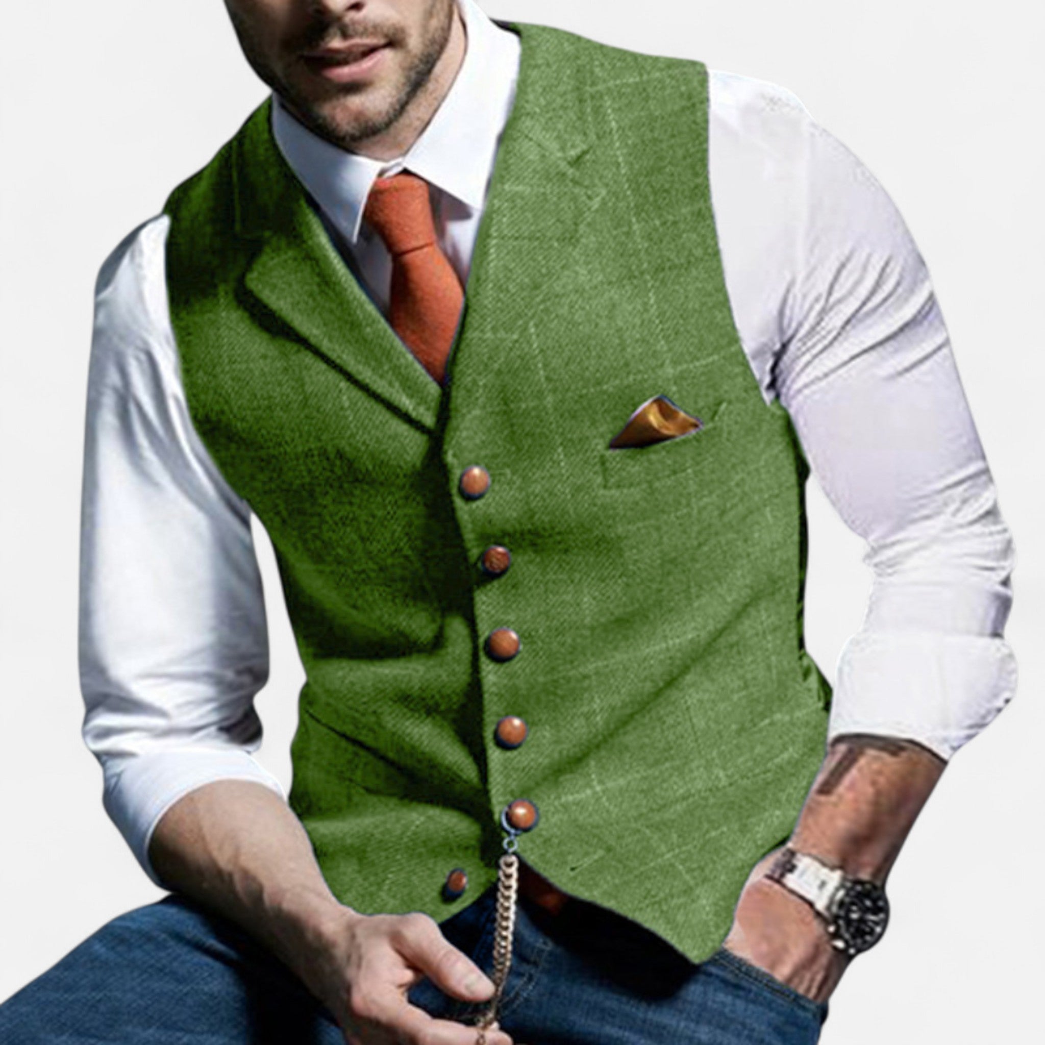 Chaleco vintage para hombre con corte clásico