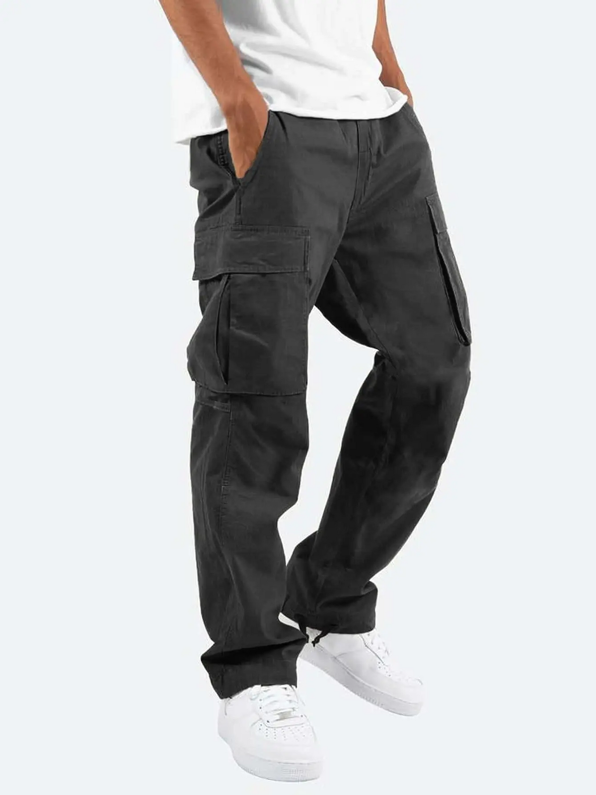 Pantalon cargo pour homme avec cordon de serrage