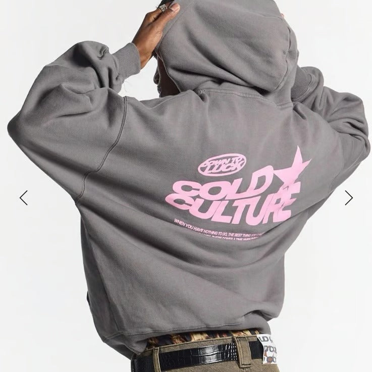 Oversized Damen Streetwear-Hoodie mit grafischem Print