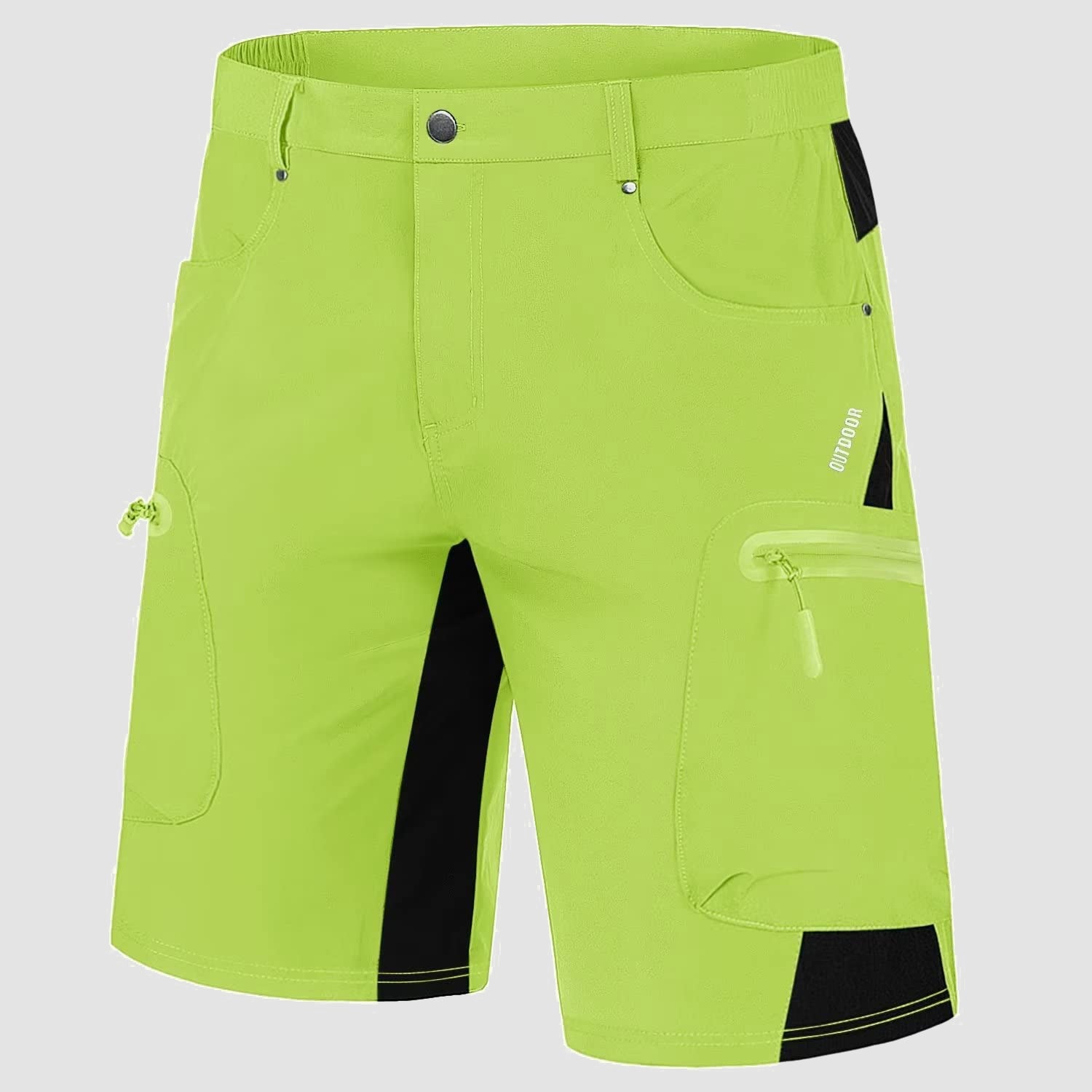 Pantaloni scurți cargo până la genunchi cu buzunare cu fermoar pentru bărbați