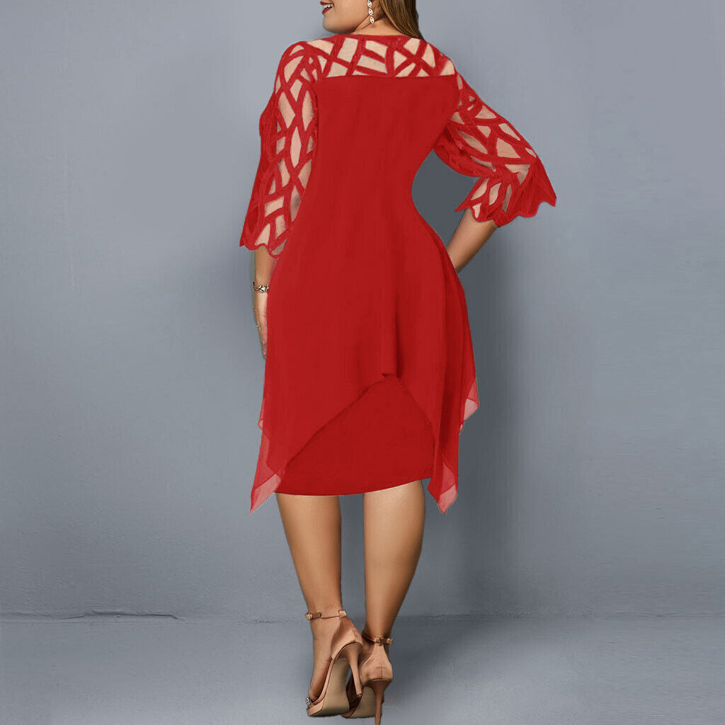 Isabella – Elegantes Midikleid in Übergröße