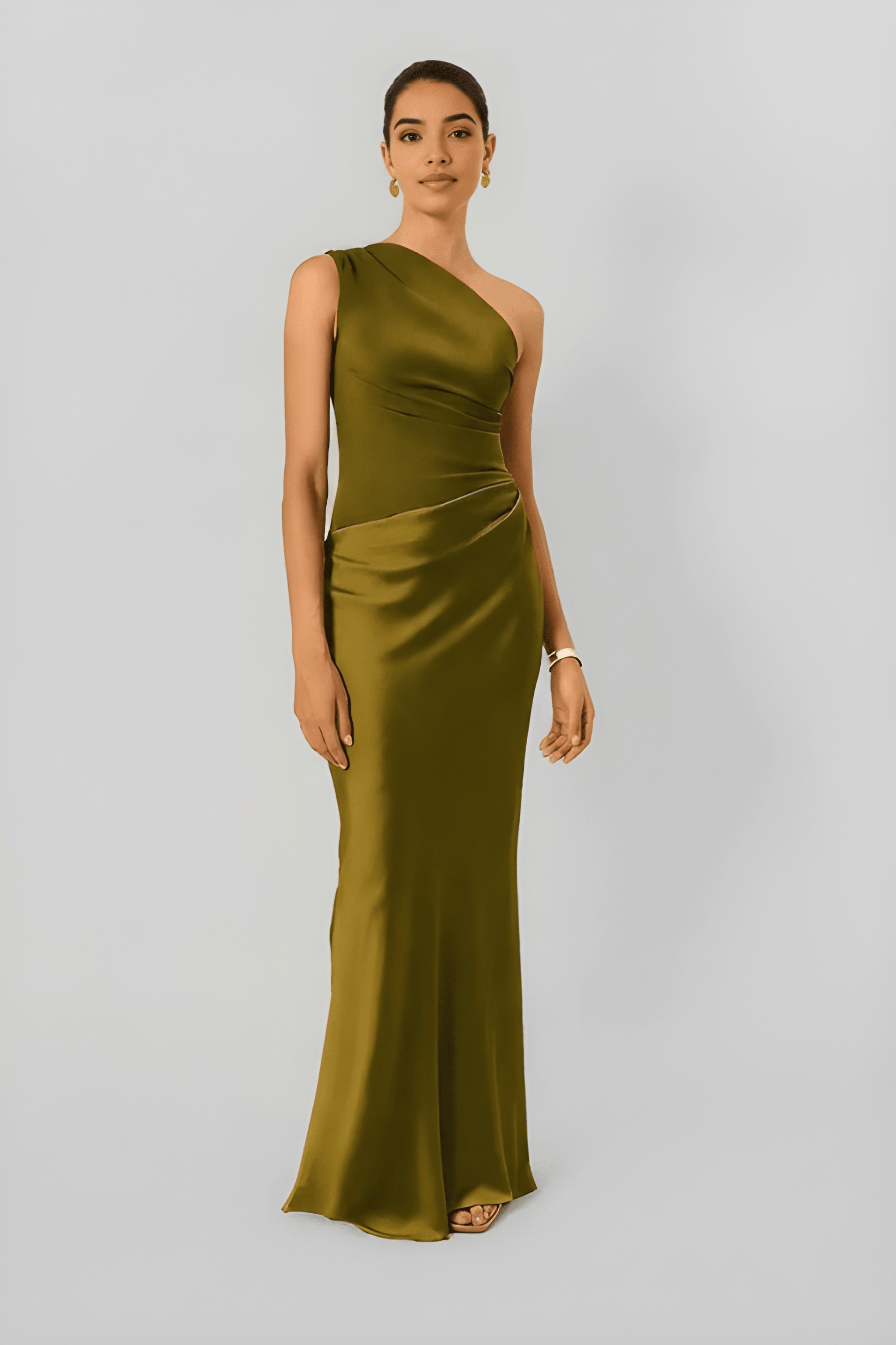 Ein-Schulter-Maxikleid mit elegantem Schnitt